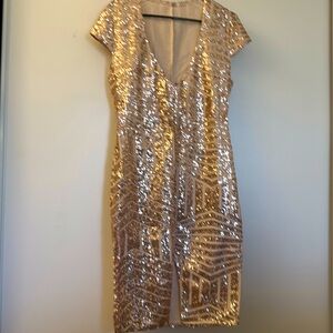 Sequin nude color dress